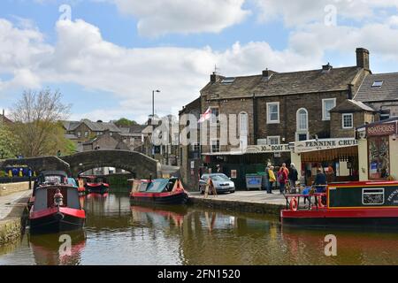 Leeds - Liverpool Canal, Skipton Town Centre, North Yorkshire Stockfoto