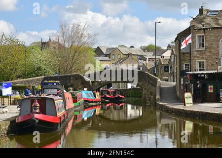 Leeds - Liverpool Canal, Skipton Town Centre, North Yorkshire Stockfoto