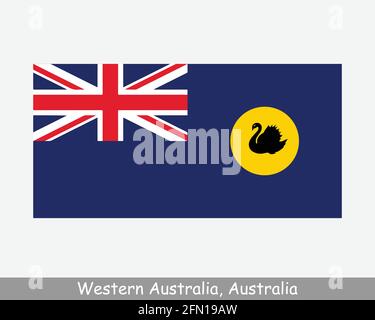 Flagge Von Western Australia. Flagge von WA, AU. Australisches Staatsbanner. EPS-Vektorgrafik-Datei Stock Vektor