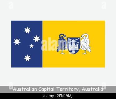 Flagge Des Territoriums Der Australischen Hauptstadt. Flagge VON ACT, AU. Gebiet von Australien. EPS-Vektorgrafik – Banner-Datei Stock Vektor