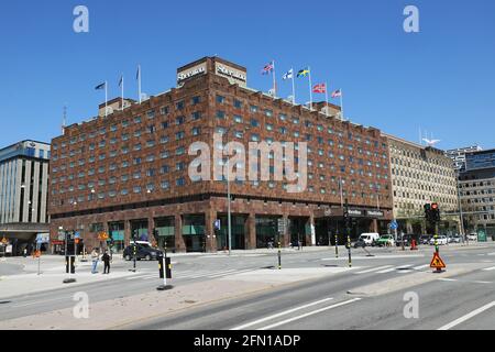 Stockholm, Schweden - 12. Mai 2021: Außenansicht des Sheraton Stockholm Hotels. Stockfoto