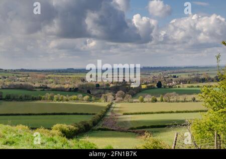 Blick auf die Landschaft von Red Hill Limcolnshire Stockfoto