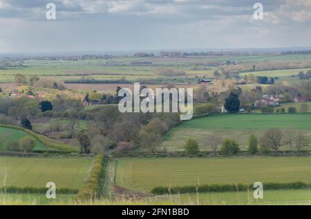 Blick von Red Hill auf Lincolnshire wolds Stockfoto