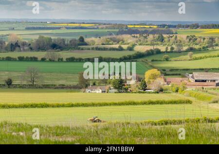 Blick von Red Hill auf Lincolnshire wolds Stockfoto