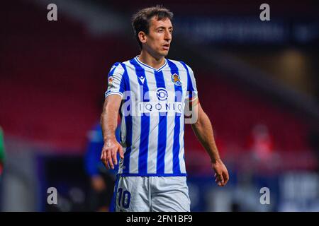 MADRID, SPANIEN - 12. MAI: Mikel Oyarzabal von Real Sociedad während des La Liga Santander-Spiels zwischen Atletico Madrid und Real Sociedad in Wanda Metropo Stockfoto