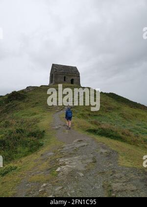 Rame Head Wanderpfad cornwall uk Stockfoto