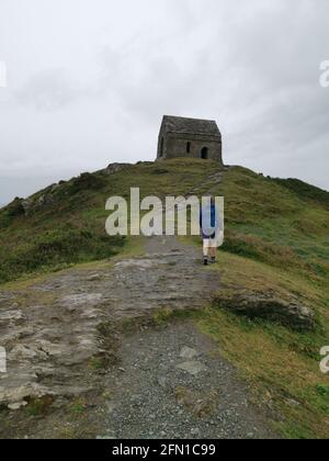 Rame Head Wanderpfad cornwall uk Stockfoto