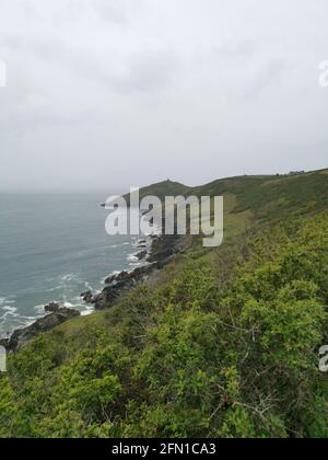 Rame Head Wanderpfad cornwall uk Stockfoto