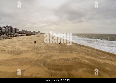 Scheveningen Strand während eines Sturms Stockfoto