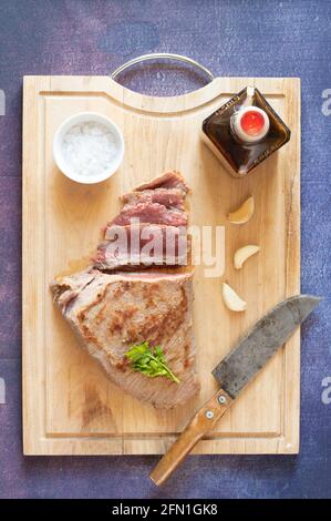 Typisch italienisches Rindersteak Tagliata Stockfoto