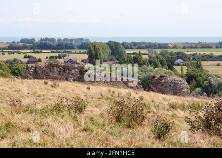 Burg Stutfall Römische Ruinen, Lympne, kent, großbritannien Stockfoto