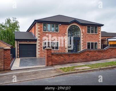 Einfamilienhaus aus den 1960er Jahren in South Yorkshire, England Stockfoto