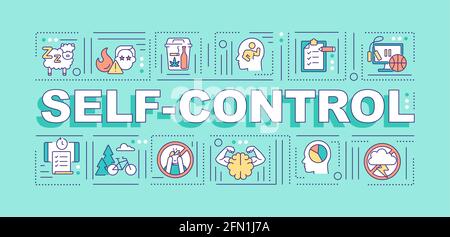 Banner „Self Control Word Concepts“ Stock Vektor