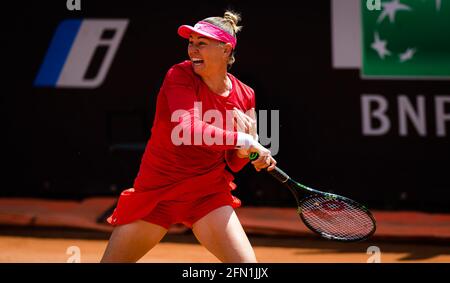 Vera Zvonareva aus Russland in Aktion während der zweiten Runde des 2021 Internazionali BNL d'Italia, WTA 1000 Tennisturniers am 12. Mai 2021 im Foro Italico in Rom, Italien - Foto Rob Prange / Spanien DPPI / DPPI / LiveMedia Stockfoto