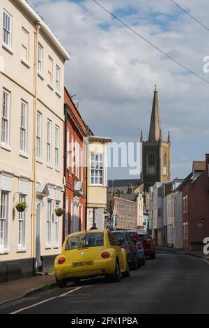 Church Street Harwich, Blick auf ein attraktives, anziehendes Gebäude an der Church Street in der Altstadt von Harwich, Essex, England, Großbritannien Stockfoto