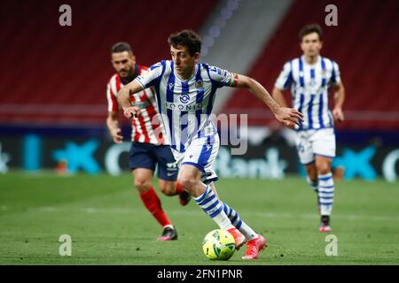 Madrid, Spanien. Mai 2021. Mikel Oyarzabal von Real Sociedad während des Fußballspiels der spanischen Meisterschaft La Liga zwischen Atletico de Madrid und Real Sociedad am 12. Mai 2021 im Wanda Metropolitano Stadion in Madrid, Spanien - Foto Oscar J Barroso/Spanien DPPI/DPPI/LiveMedia Kredit: Unabhängige Fotoagentur/Alamy Live News Stockfoto