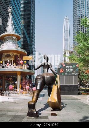 Einkaufsstraße von China City, Shenzhen. Stockfoto