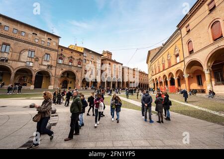 Bologna, Santo Stefano Platz oder der Sieben Kirchen in der Innenstadt von Bologna. Emilia-Romagna, Italien, Europa. Stockfoto