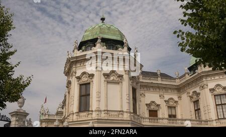 WIEN, ÖSTERREICH - 20. Jun 2017: Wien liegt im Nordosten Österreichs, an der östlichsten Ausdehnung der Alpen im Wiener Becken. Stockfoto