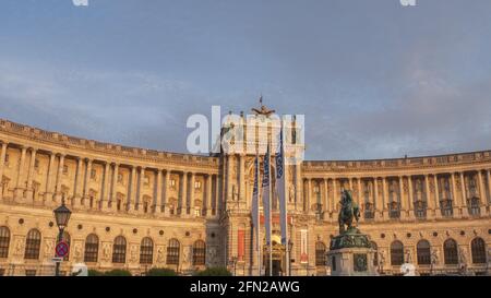 WIEN, ÖSTERREICH - 20. Jun 2017: Wien liegt im Nordosten Österreichs, an der östlichsten Ausdehnung der Alpen im Wiener Becken. Stockfoto