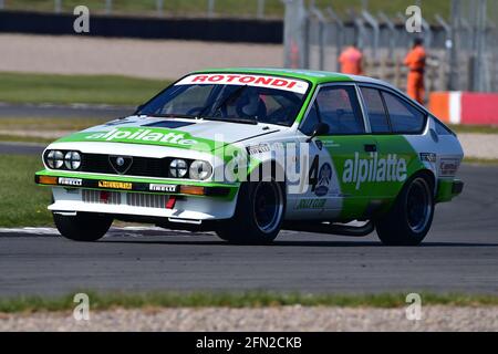 Paul Clayson, Alfa Romeo GTV6, Historic Touring Car Challenge, HTCC, Tony Dron Trophy, STCC, U2TC, Donington Historic Festival, Donington Park, England Stockfoto