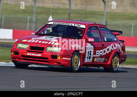 Craig Davies, Steve Soper, Ford Sierra Cosworth RS500, Historic Touring Car Challenge, HTCC, Tony Dron Trophy, STCC, U2TC, Donington Historic Festival, Stockfoto