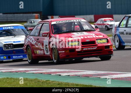 Craig Davies, Steve Soper, Ford Sierra Cosworth RS500, Historic Touring Car Challenge, HTCC, Tony Dron Trophy, STCC, U2TC, Donington Historic Festival, Stockfoto