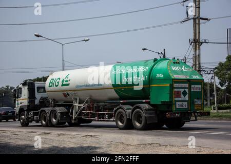 Chiangmai, Thailand - März 21 2021: LKW der BIG Company. Industrial Gas Company. Stockfoto