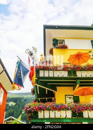 Innichen, Altstadt, Innichen, Dolomiten dahinter, Provinz Südtirol, Trentino-Südtirol, Italien, Pustertal Stockfoto