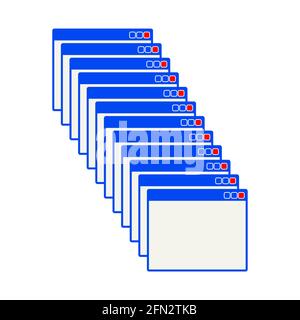 Fehler Windows-Browserseite Stock Vektor