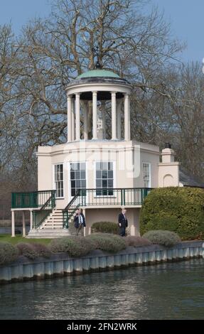 Tempel Insel Henley auf Themse Stockfoto