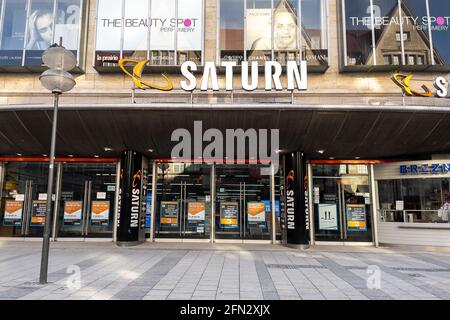 Saturn Elektronikgeschäft in München Stockfoto