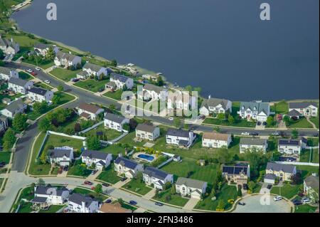 Luftaufnahme der Seegrundstücke, Pennsylvania, USA Stockfoto
