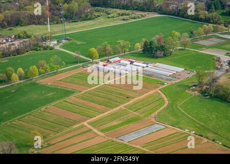 Luftaufnahme der Farm, Pennsylvania USA Stockfoto