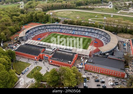 Aarhus, Dänemark. Mai 2021. Ceres Park ist bereit für das dänische Sydbank Cup-Finale zwischen dem FC Randers und Soenderjyske in Aarhus. (Foto: Gonzales Photo/Alamy Live News Stockfoto