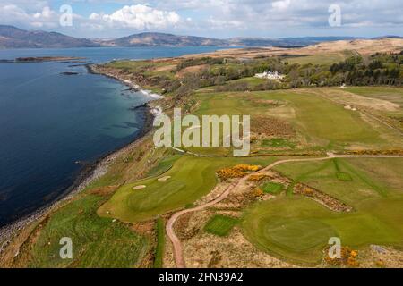 Ardfin-Golfplatz auf dem Ardfin Estate, Isle of Jura, Inner Hebrides, Schottland. Der Kurs ist im Besitz von Greg Coffey und wurde von Bob Harrison entworfen. Stockfoto