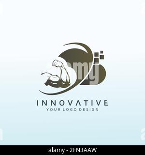 Fitnesssymbol mit Cloud-Logo herunterladen Stock Vektor