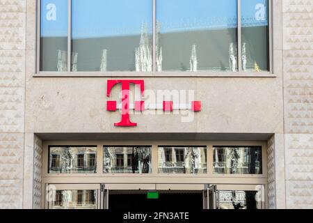 Telekom Store in der Münchner Innenstadt Stockfoto