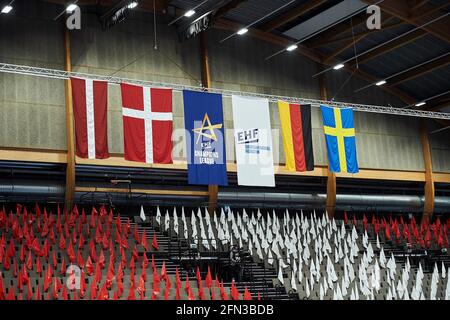 Aalborg, Dänemark. Mai 2021. Jutlander Bank Arena während des Viertelfinales der EHF Champions League zwischen Aalborg Handball und SG Flensburg-Handewitt in Aalborg. (Foto: Gonzales Photo/Alamy Live News Stockfoto