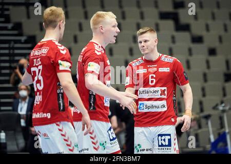 Aalborg, Dänemark. Mai 2021. Sebastian Barthold (6) von Aalborg Handball im Viertelfinale der EHF Champions League zwischen Aalborg Handball und SG Flensburg-Handewitt in der Jutlander Bank Arena in Aalborg. (Foto: Gonzales Photo/Alamy Live News Stockfoto