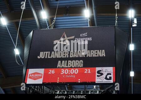 Aalborg, Dänemark. Mai 2021. Jutlander Bank Arena während des Viertelfinales der EHF Champions League zwischen Aalborg Handball und SG Flensburg-Handewitt in Aalborg. (Foto: Gonzales Photo/Alamy Live News Stockfoto