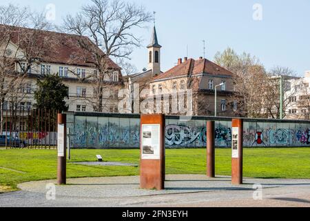 Gedenkstätte Berliner Mauer, Gedenkstätte Berliner Mauer, Deutschland Stockfoto