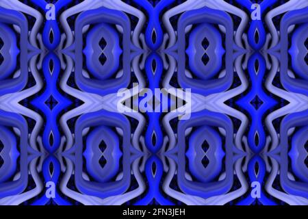 Blauer abstrakter Hintergrund. Abstraktes nahtloses Muster für Tapete, Hintergrund, Banner, Vorlage, Illustration, Stoff und andere Designs. Malen. Stockfoto