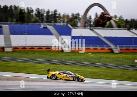 66 Fannin Jody (gbr), Fontana Andrea (ita), Sales Rodrigo (usa), JMW Motorsport, Ferrari F488 GTE Evo, Aktion während der 2021 4 Stunden des Red Bull Rings, 2. Lauf der 2021 European Le Mans Series, vom 14. Bis 16. Mai 2021 auf dem Red Bull Ring, in Spielberg, Österreich - Foto Paulo Maria / DPPI Stockfoto