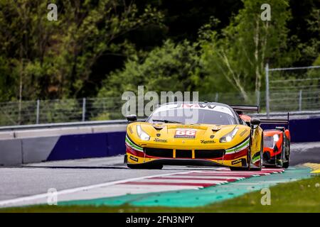 66 Fannin Jody (gbr), Fontana Andrea (ita), Sales Rodrigo (usa), JMW Motorsport, Ferrari F488 GTE Evo, Aktion während der 2021 4 Stunden des Red Bull Rings, 2. Lauf der 2021 European Le Mans Series, vom 14. Bis 16. Mai 2021 auf dem Red Bull Ring, in Spielberg, Österreich - Foto Paulo Maria / DPPI Stockfoto