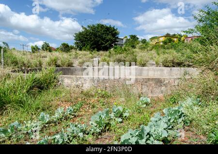 Verlassen Sie Den Betonwassertank Stockfoto