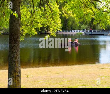 Herrlicher Erholungsort in Südungarn Alfold Region. Das Backwater des Flusses Theiß ist ein Naturschutzgebiet mit erstaunlich ruhigen natürlichen Orten. Stockfoto