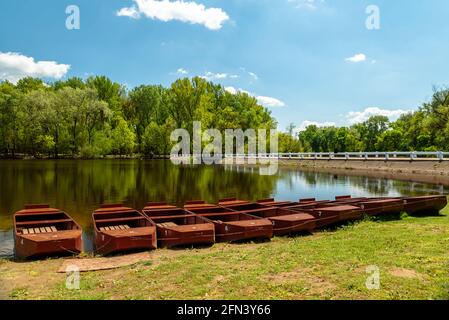 Herrlicher Erholungsort in Südungarn Alfold Region. Das Backwater des Flusses Theiß ist ein Naturschutzgebiet mit erstaunlich ruhigen natürlichen Orten. Stockfoto