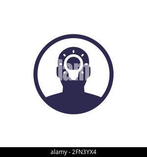 Idee, Insight-Symbol auf weiß, Vektor-Zeichen Stock Vektor