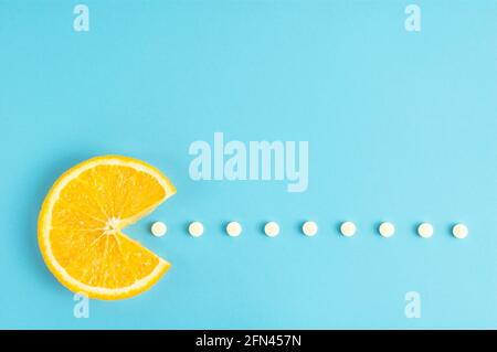 Traditionelle Medizin und gesundes Lifestyle-Konzept Flatlay Stockfoto